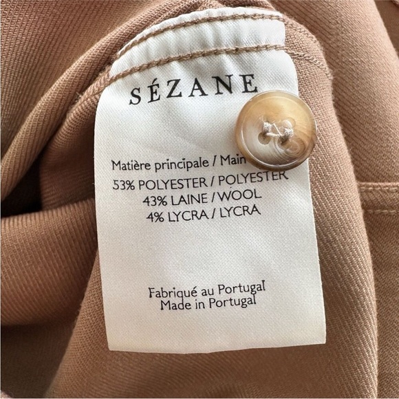 Sezane Camel Button-Down Shirt - Picture 4 of 10